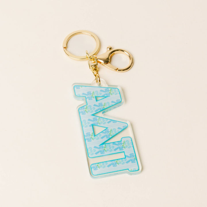Sorority Oh So Fancy Letter Acrylic Keychain: Pi Beta Phi