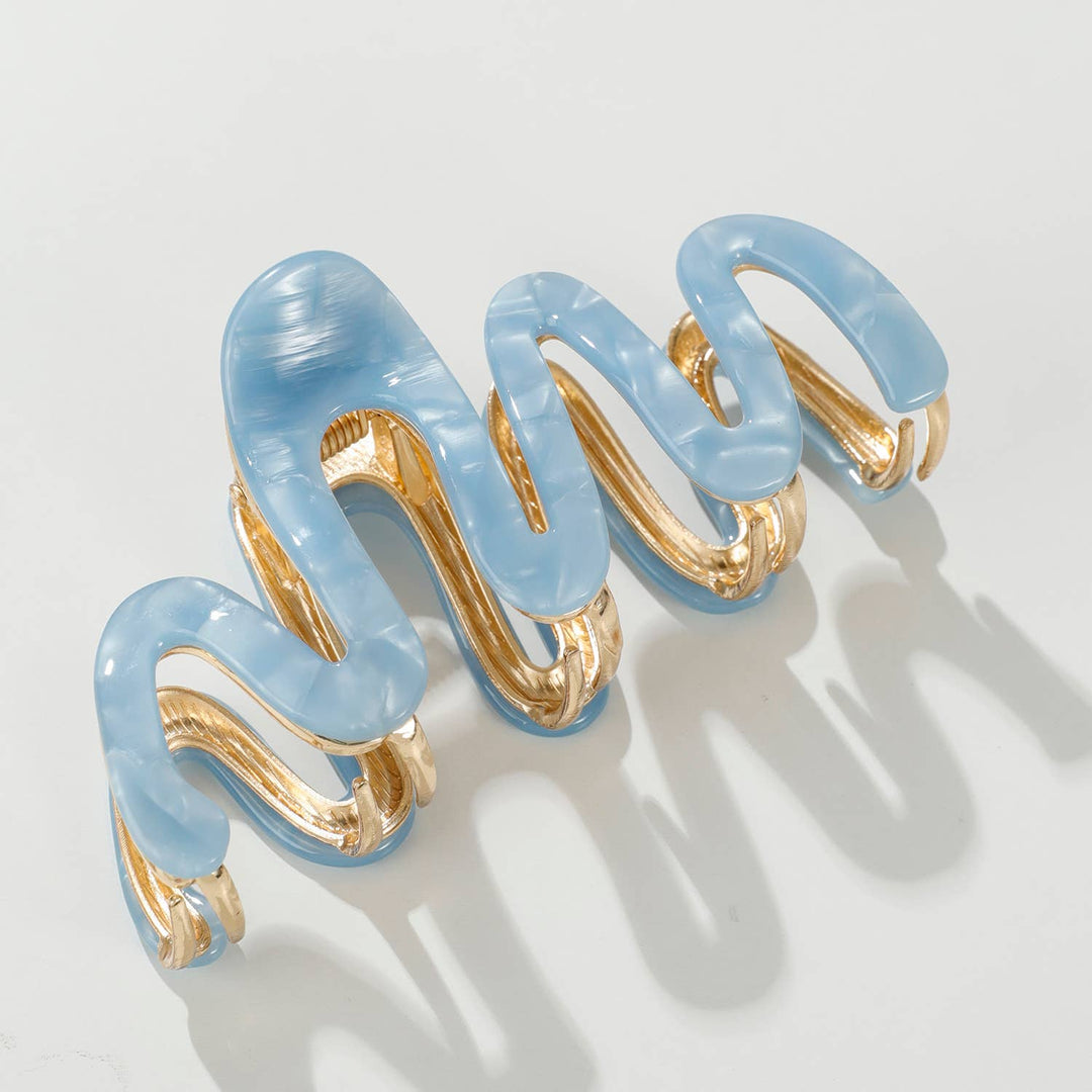 Willow Coastal | Large Squiggle Metal Claw Clip: Assorted