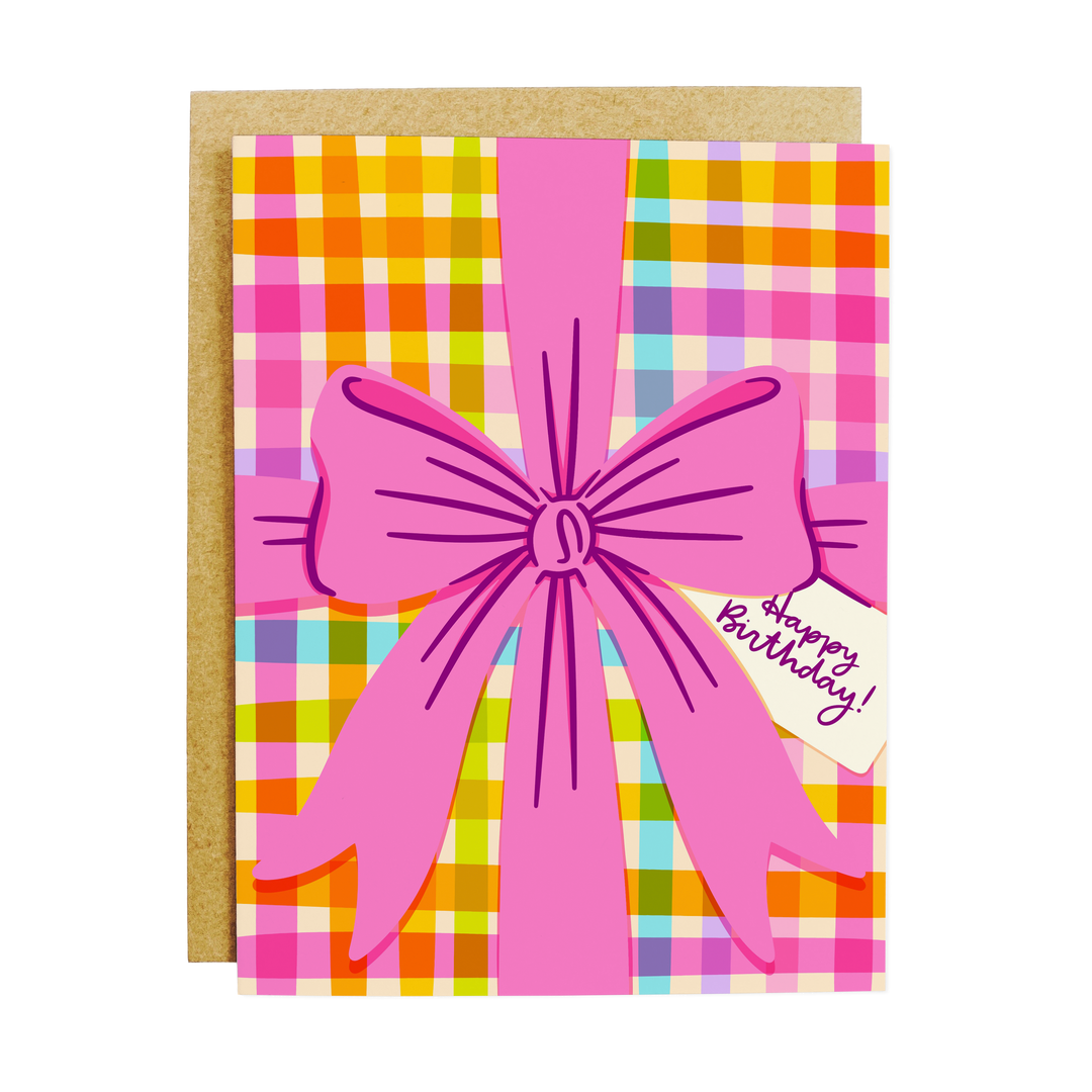 Happy Birthday Gift Bow Card