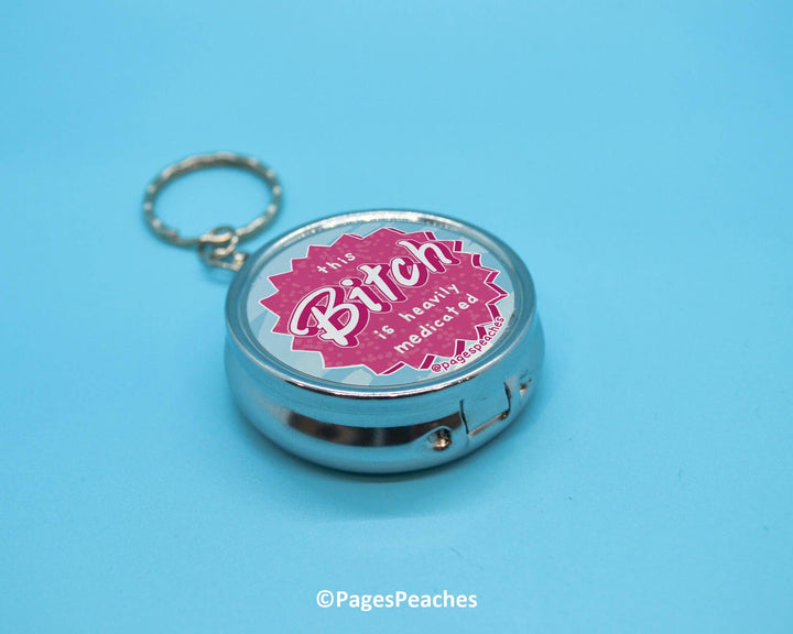 Bitch Pill Case Keychain
