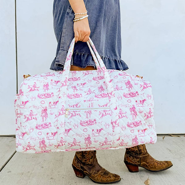 Cowgirl Pattern Duffle Bag