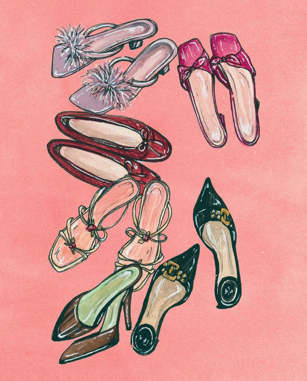 Never Too Many Shoes Fine Art Print: 8x10