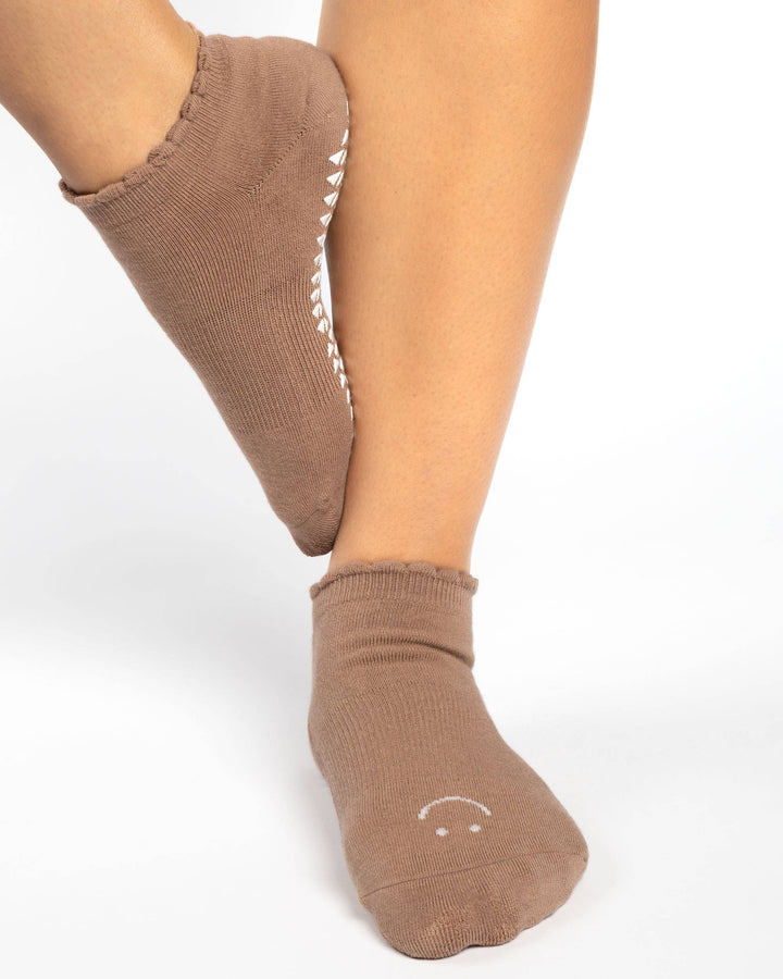 Women's Happy Full Foot Grip Sock: S/M