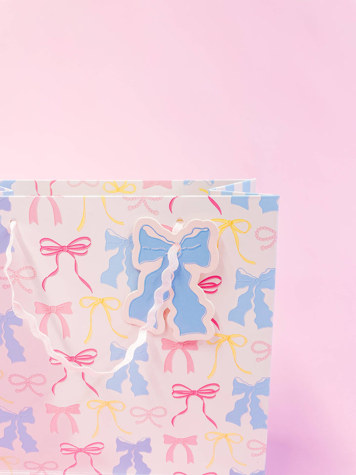 Pastel Bows Gift Bag: Medium