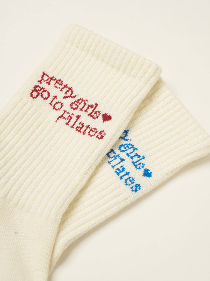 Pilates Girl Grip Sock: Red