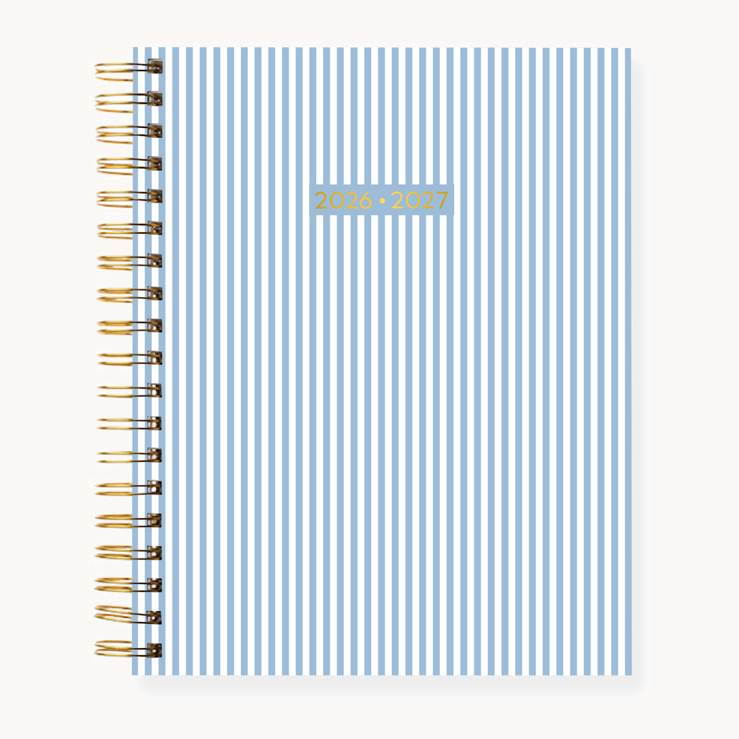 2026-27 Academic Planner: Blue Stripes / 7x9