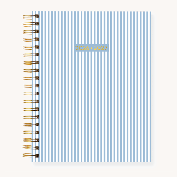 2026-27 Academic Planner: Blue Stripes / 7x9