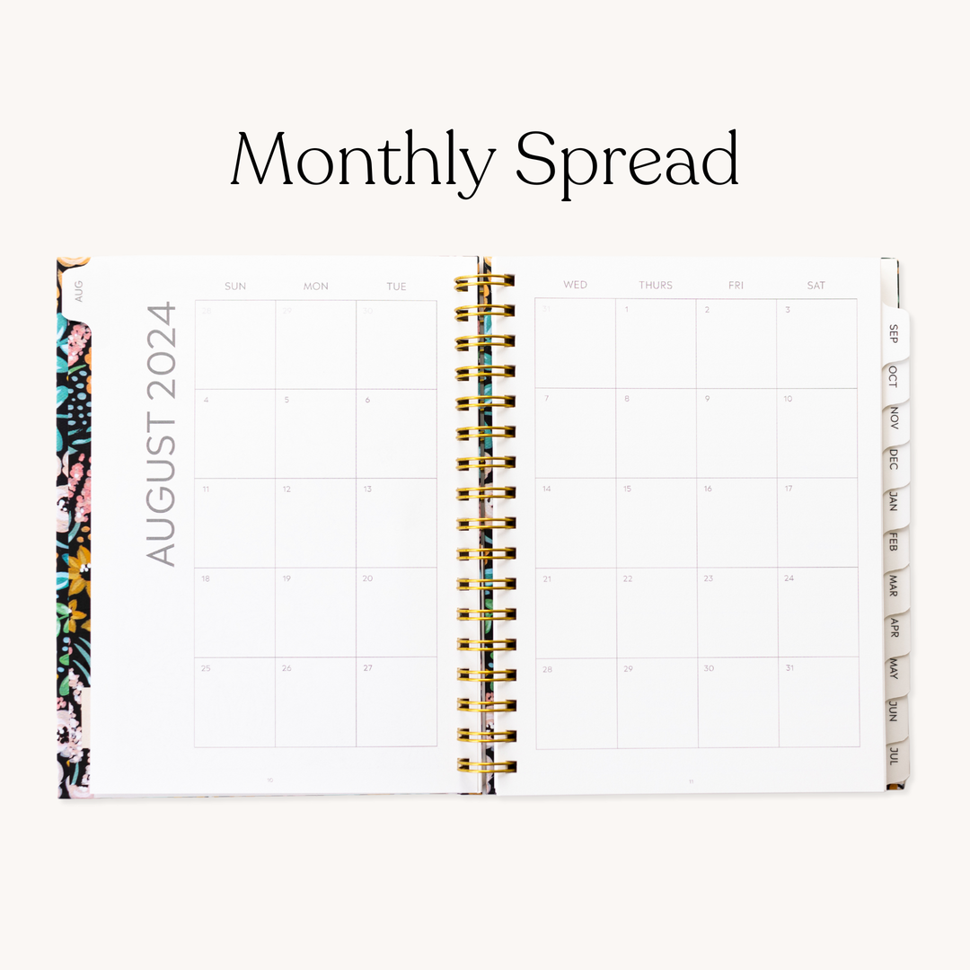 Pressed Floral 2025-2026 Academic Planner: 7x9