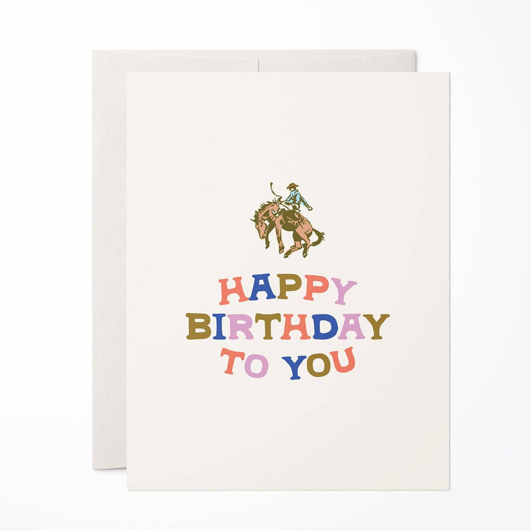 Little Bucking Bronco Birthday A2 Greeting Card