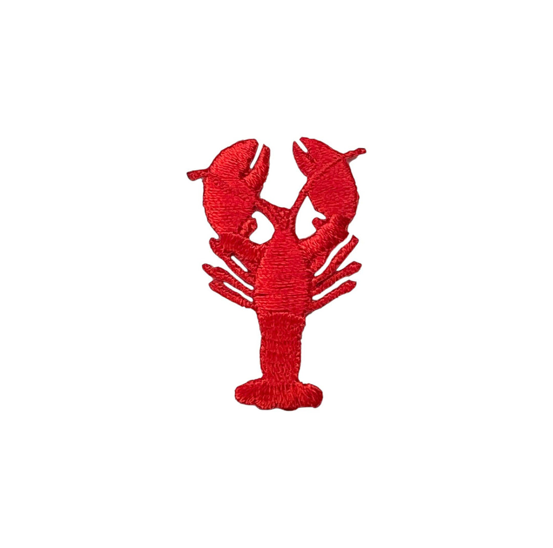 Small Red Lobster, Crawfish - Iron on Embroidered Patch