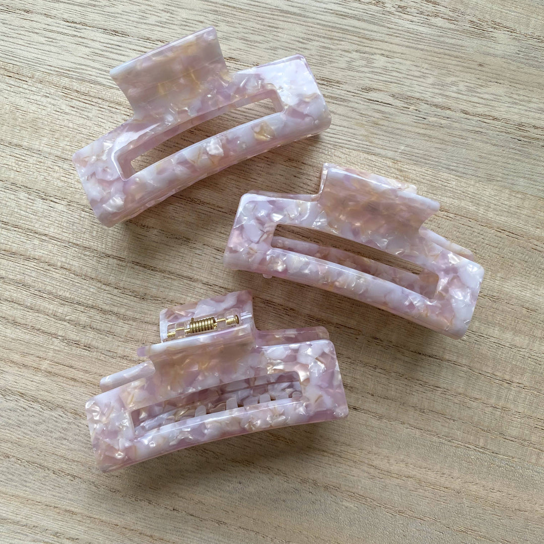 Rose Cloud Acetate Claw Clip