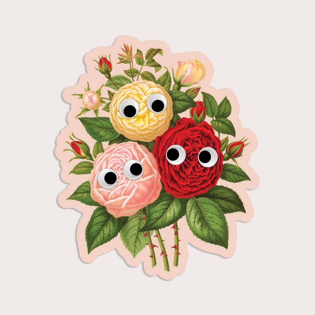 Googly Roses Vinyl Sticker