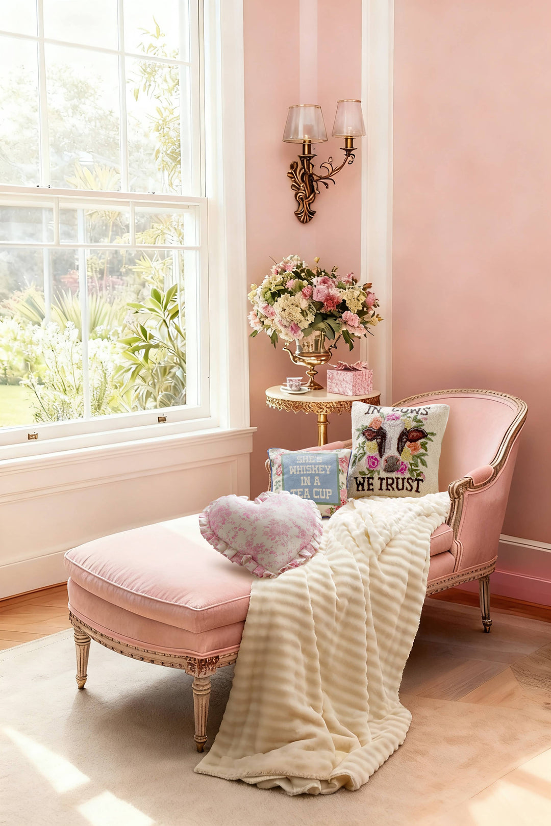 Heart Toile Pillow - Junk Gypsy