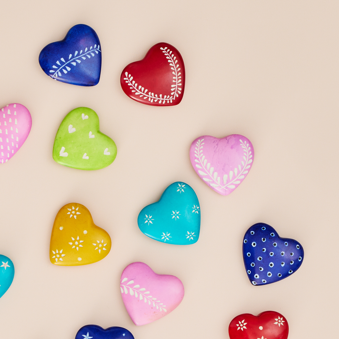 Hand-carved Soapstone Hearts