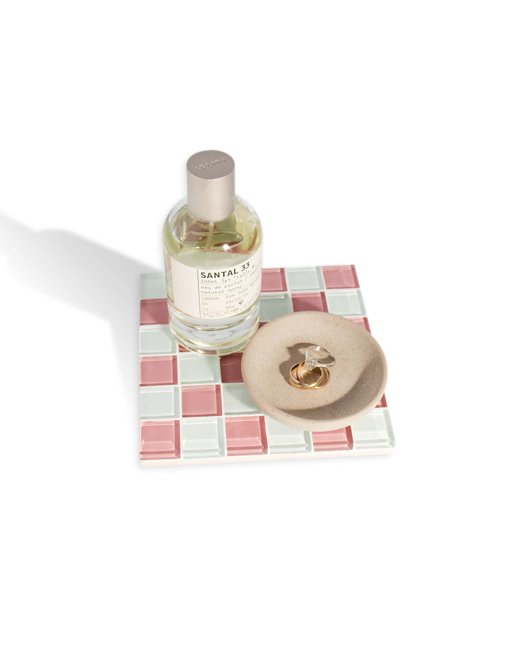 GLASS TILE DECORATIVE TRAY - Pink Himalayan Milk Chocolate