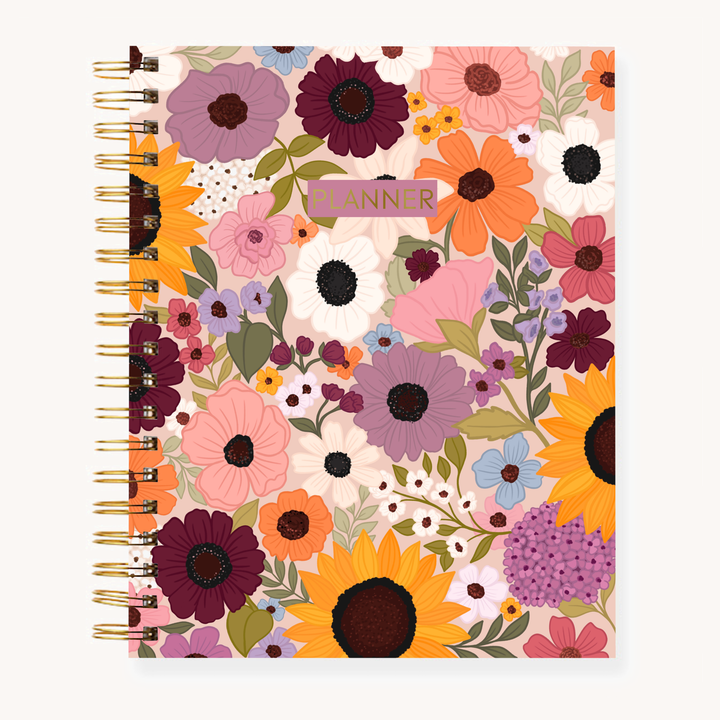 Floral Undated Planner: Forget Me Nots / 7x9