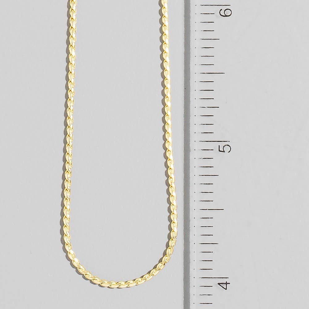 Spiral Dainty Chain Necklace: Gold