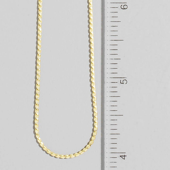 Spiral Dainty Chain Necklace: Gold
