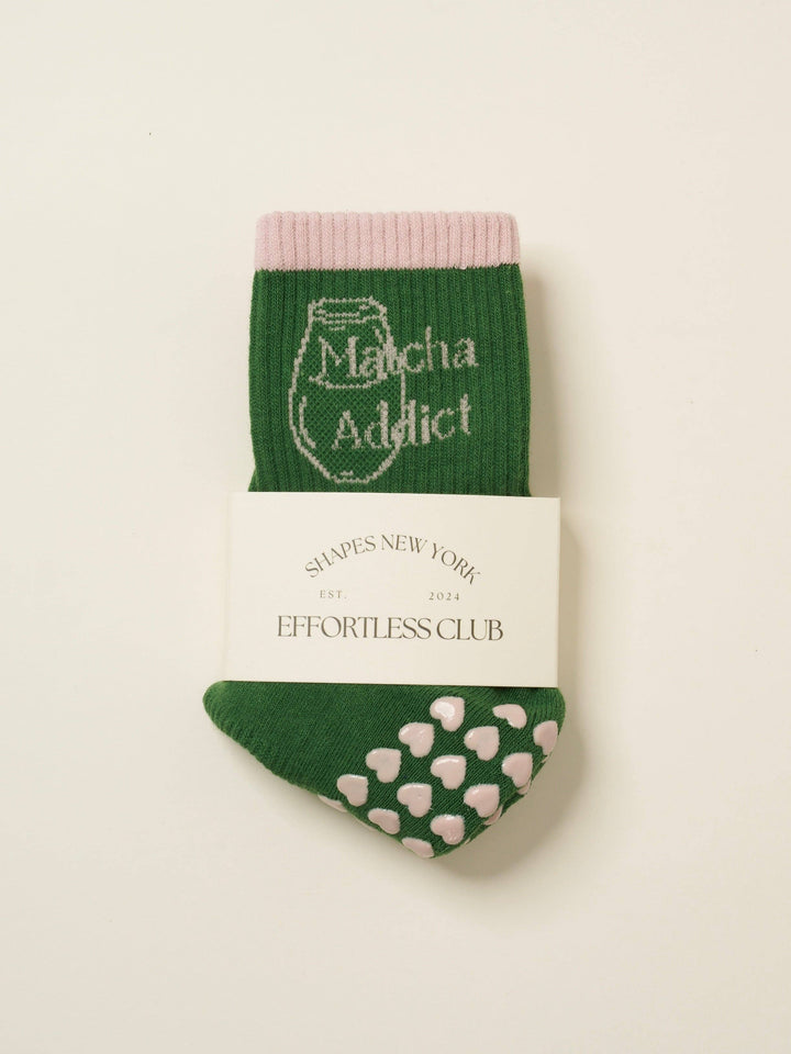 Matcha Addict Grip Sock