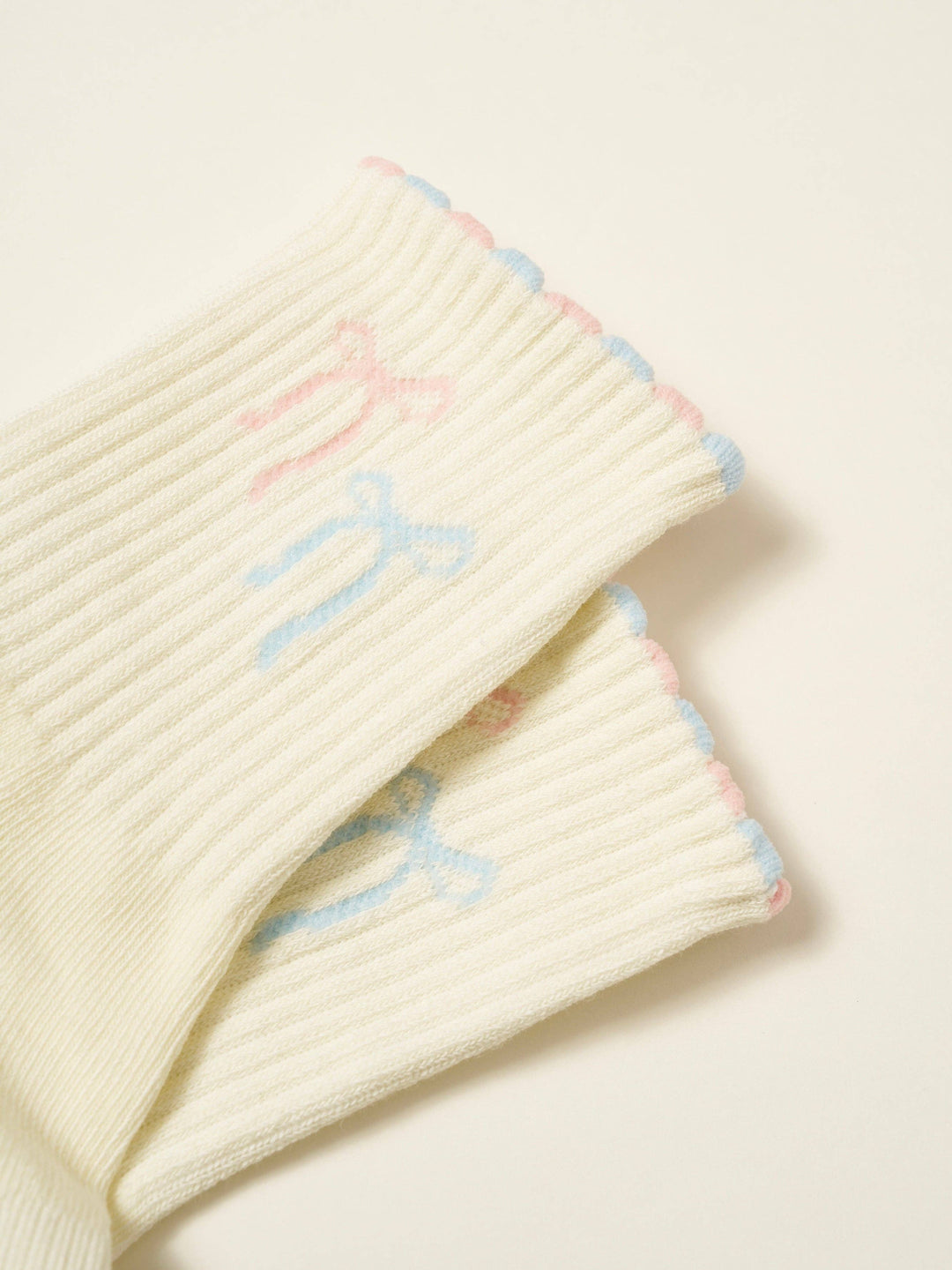 Ribbon Duo Petal Grip Sock