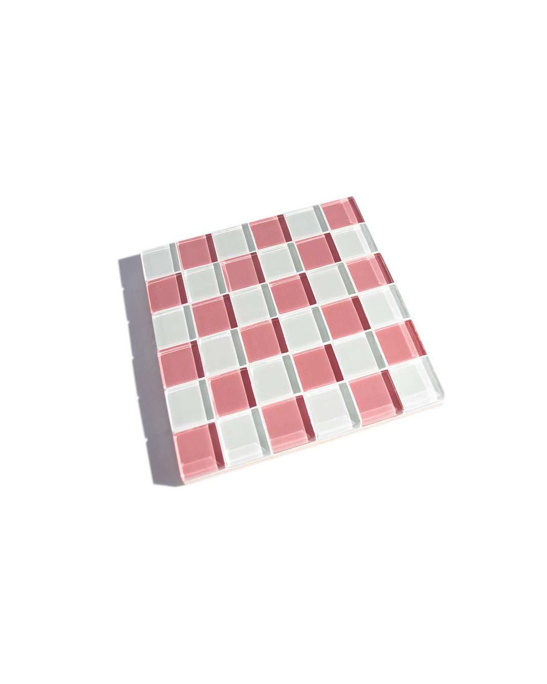 GLASS TILE DECORATIVE TRAY - Pink Himalayan Milk Chocolate