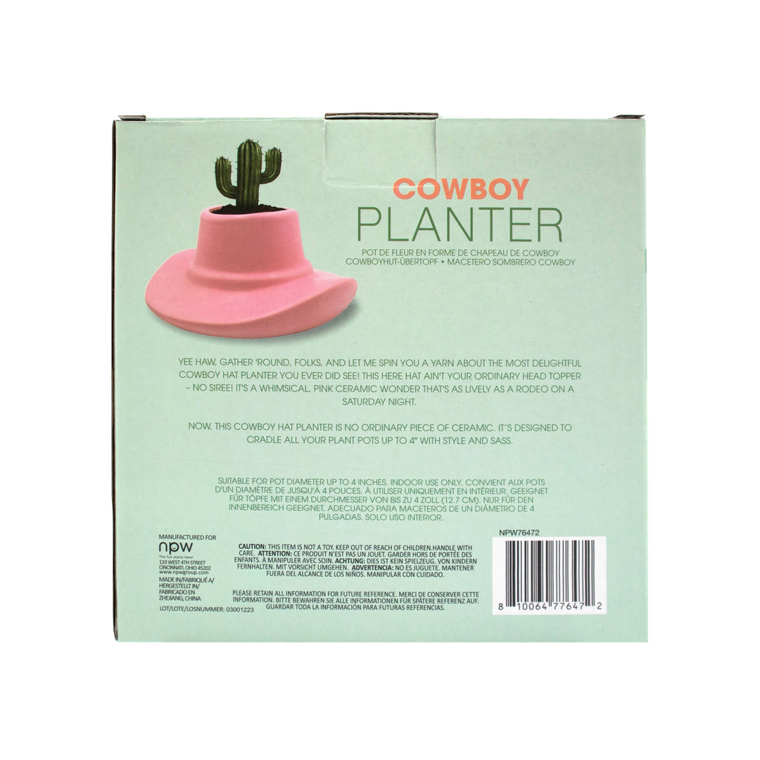 western plant pots Western Cowboy Planter – Pink Moon