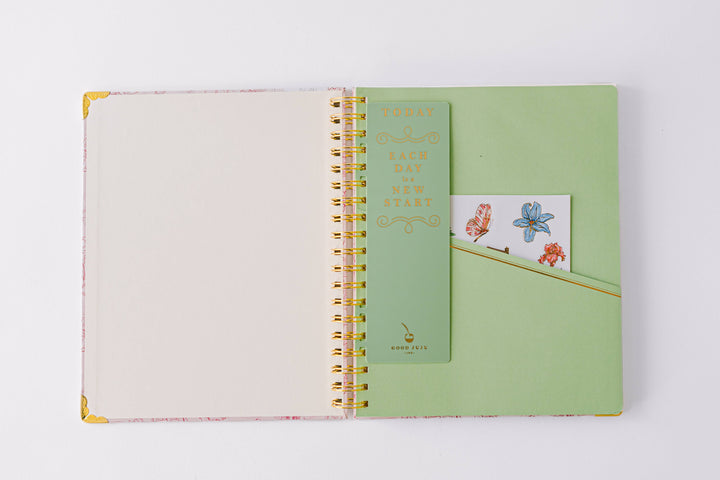 2026 Fairy House Toile 17-Month Large Spiral Planner