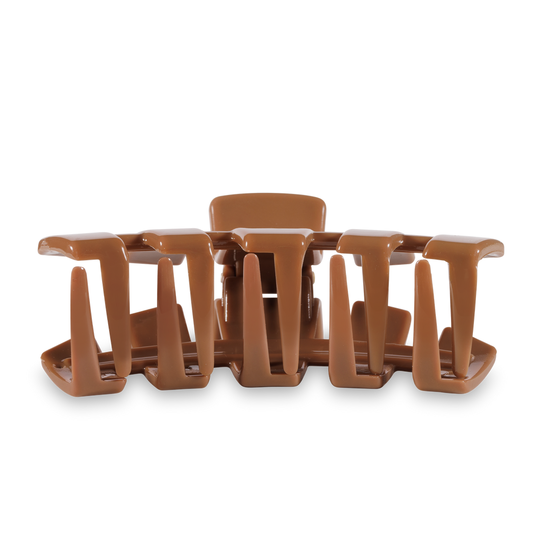 Large Open Hair Clip-Caramel