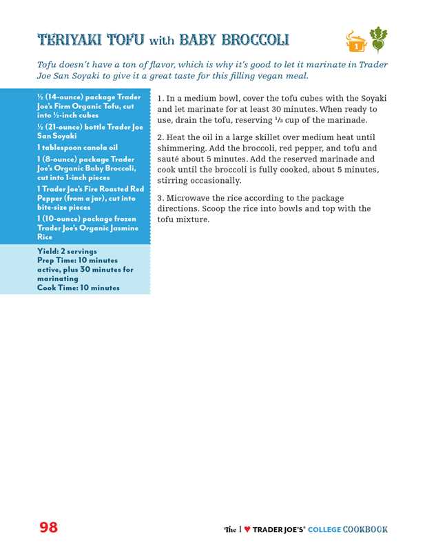 I Love Trader Joe's College Cookbook