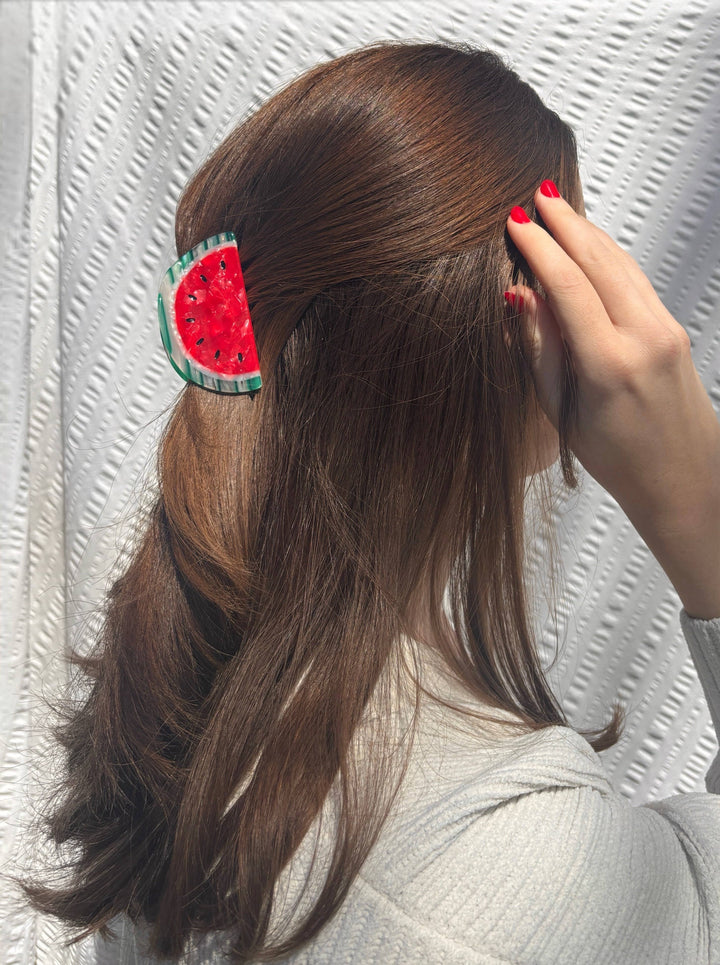 Watermelon Claw Clip // Cellulose Acetate  