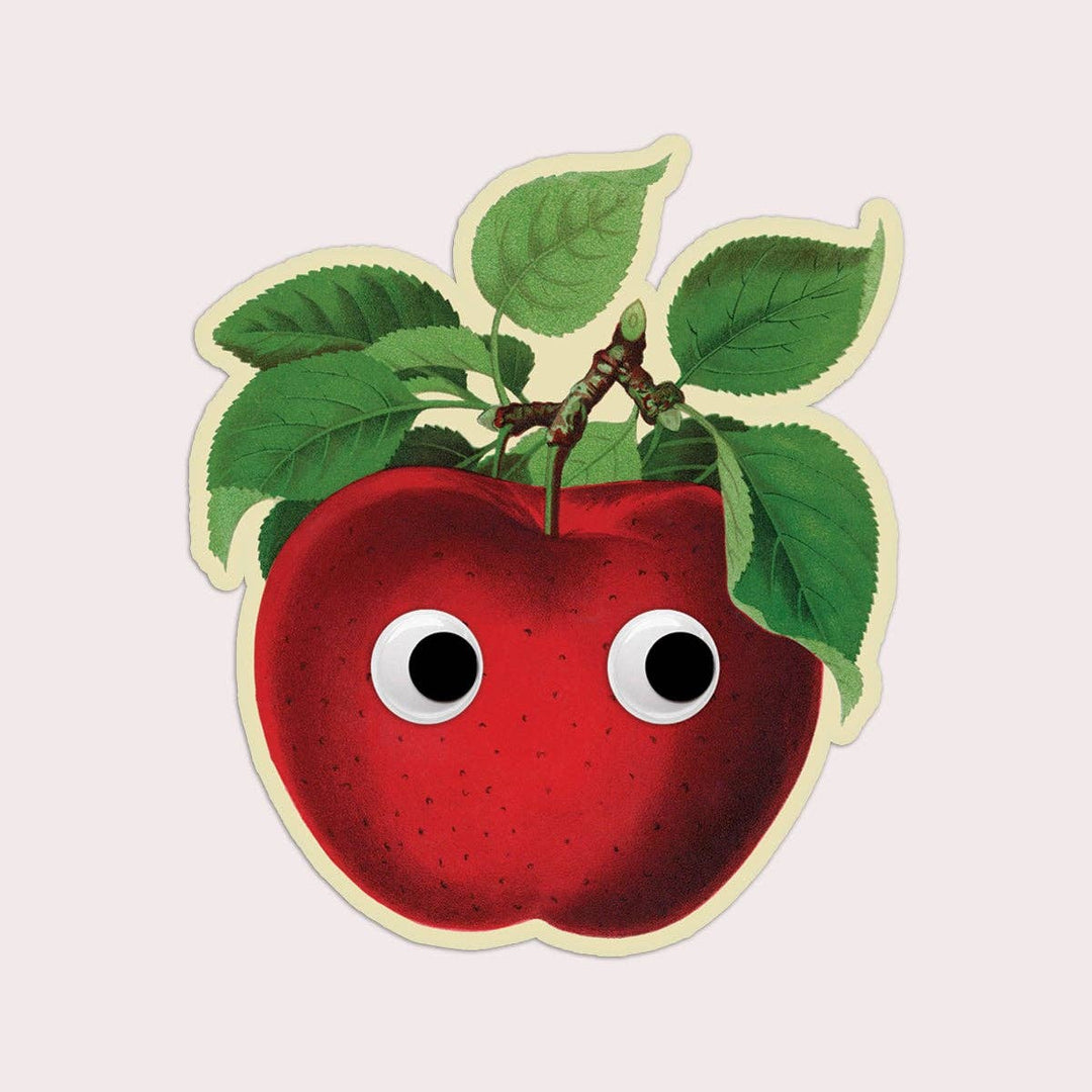 Googly Apple Vinyl Sticker