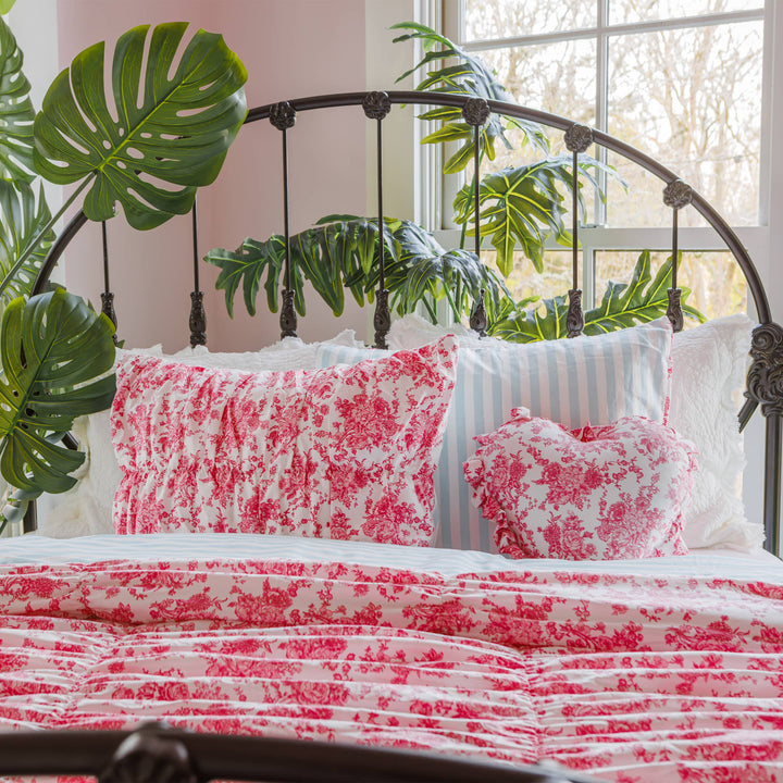 Heart Toile Pillow - Junk Gypsy