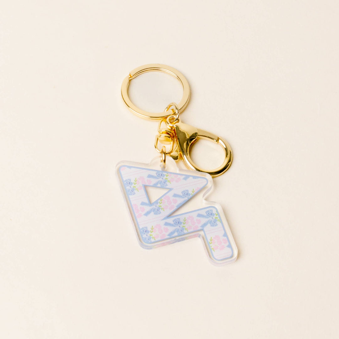 Sorority Oh So Fancy Letter Acrylic Keychain: Pi Beta Phi