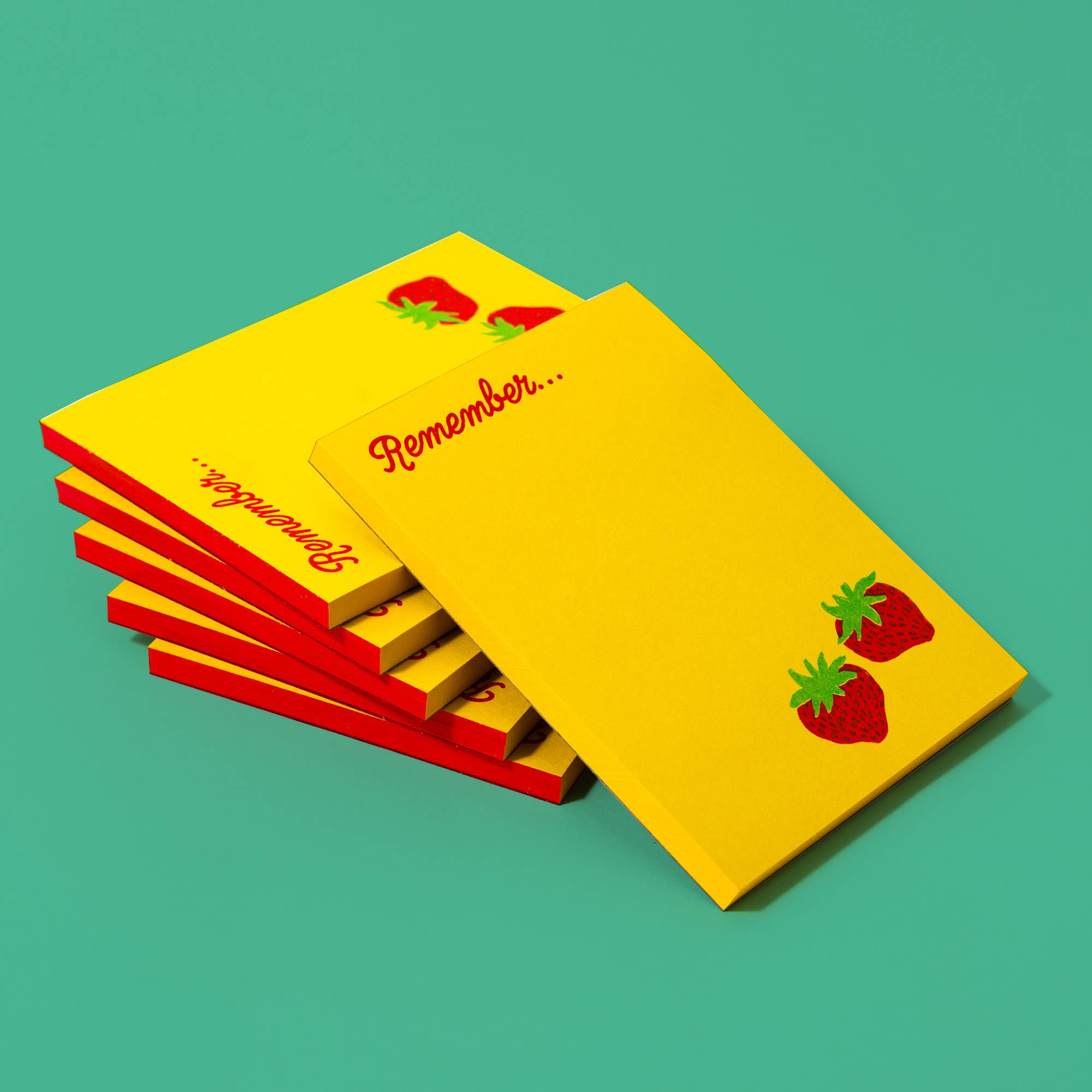 Remember Strawberry - Risograph A2 Notepad – Pink Moon