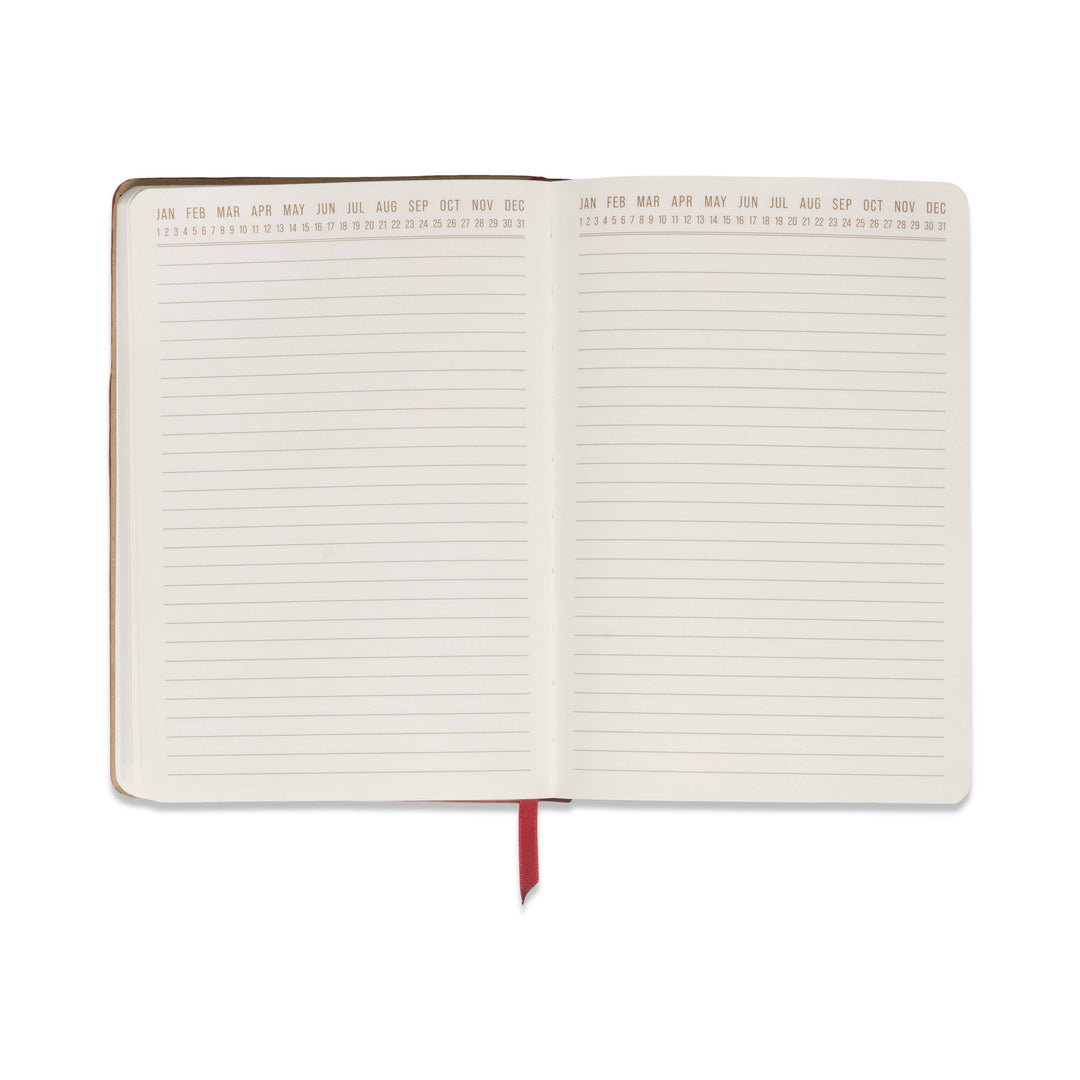 Vegan Leather Pocket Journal- Burgundy + Pink