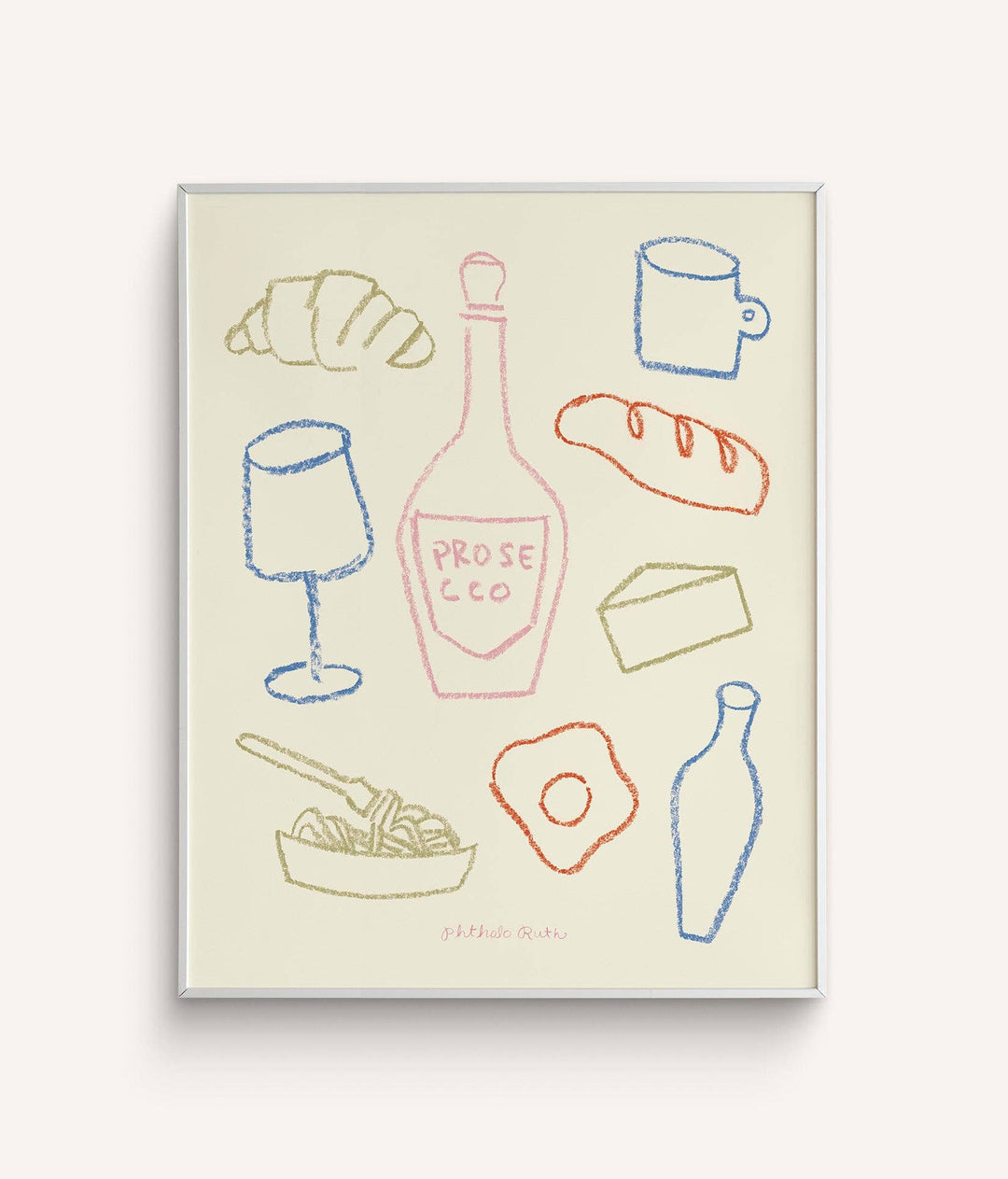 Prosecco Party Art Print: French Blue / 8 x 10