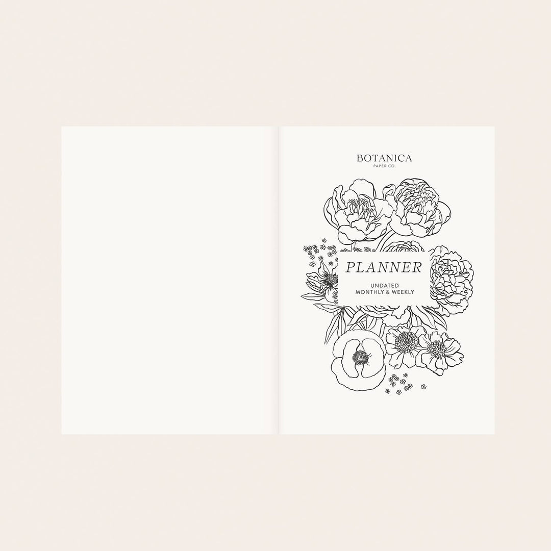 GARDEN FLORA | LINEN-BOUND UNDATED PLANNER