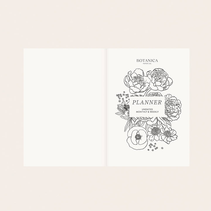 GARDEN FLORA | LINEN-BOUND UNDATED PLANNER