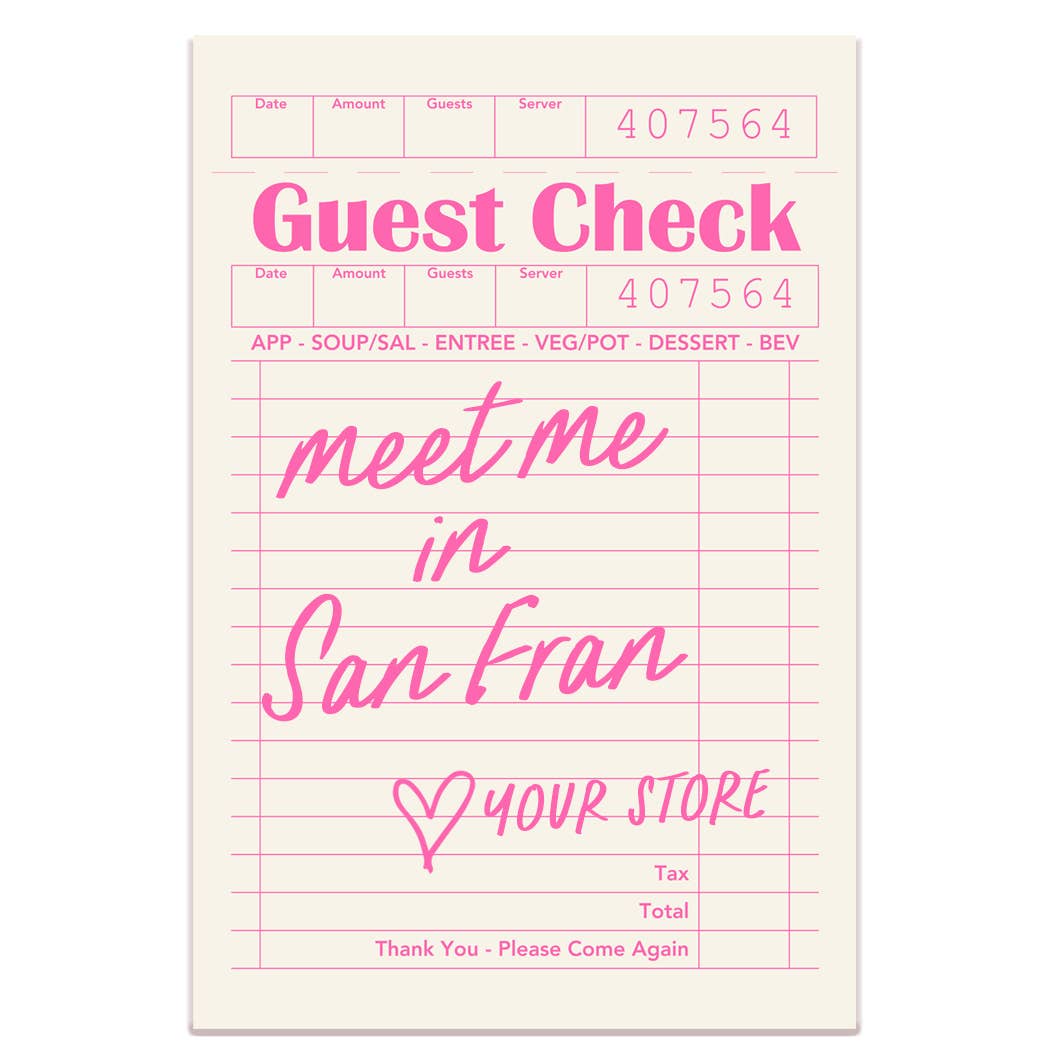 Meet Me in Tucson Guest Check Sticker- White