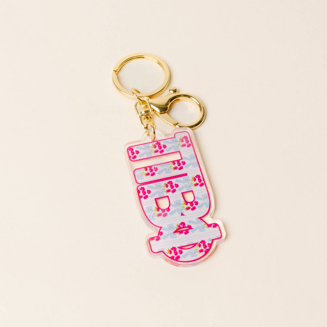 Sorority Oh So Fancy Letter Acrylic Keychain: Sigma Kappa