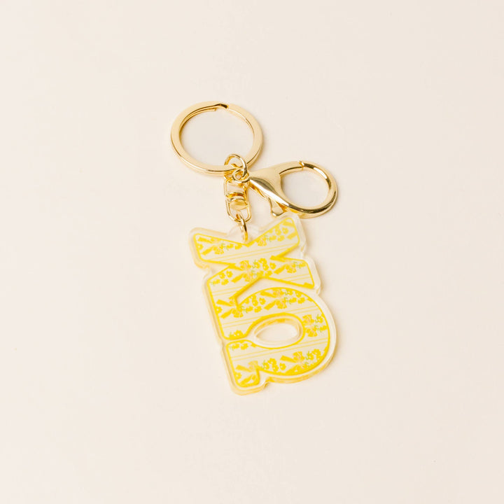 Sorority Oh So Fancy Letter Acrylic Keychain: Alpha Delta Pi
