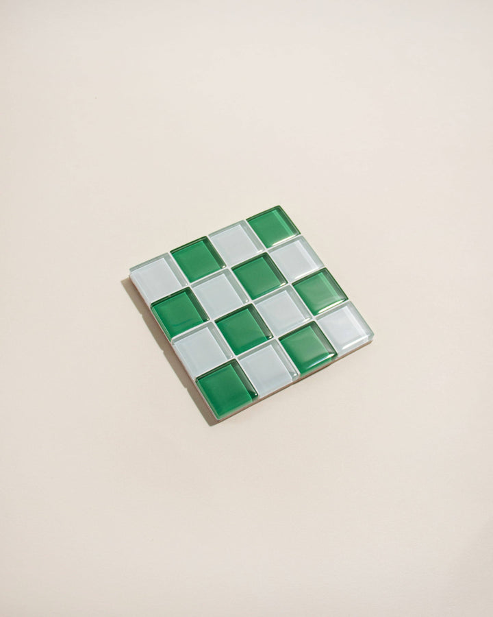 GLASS TILE COASTER - Key Lime Pie Milk Chocolate