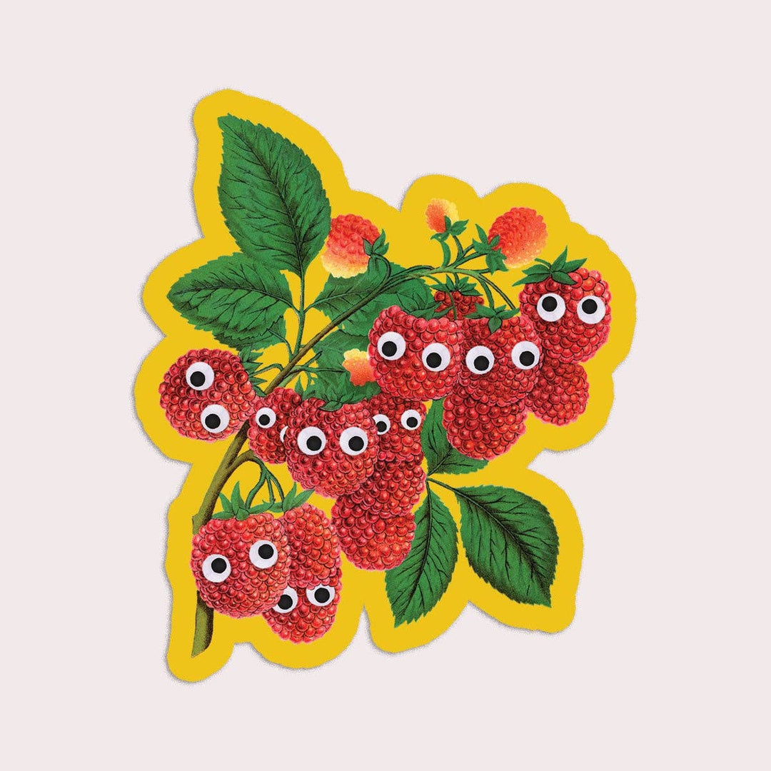Googly Raspberries Vinyl Sticker