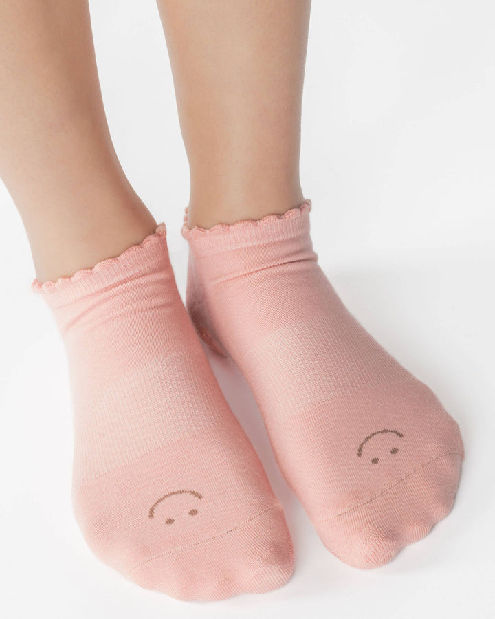 Women's Happy Full Foot Grip Sock: S/M