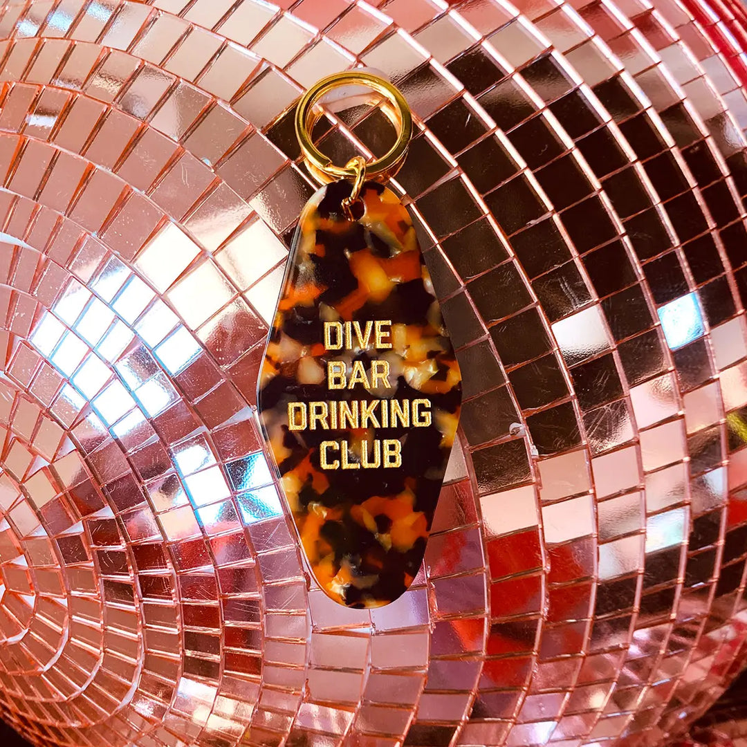 Dive Bar Drinking Club Keytag
