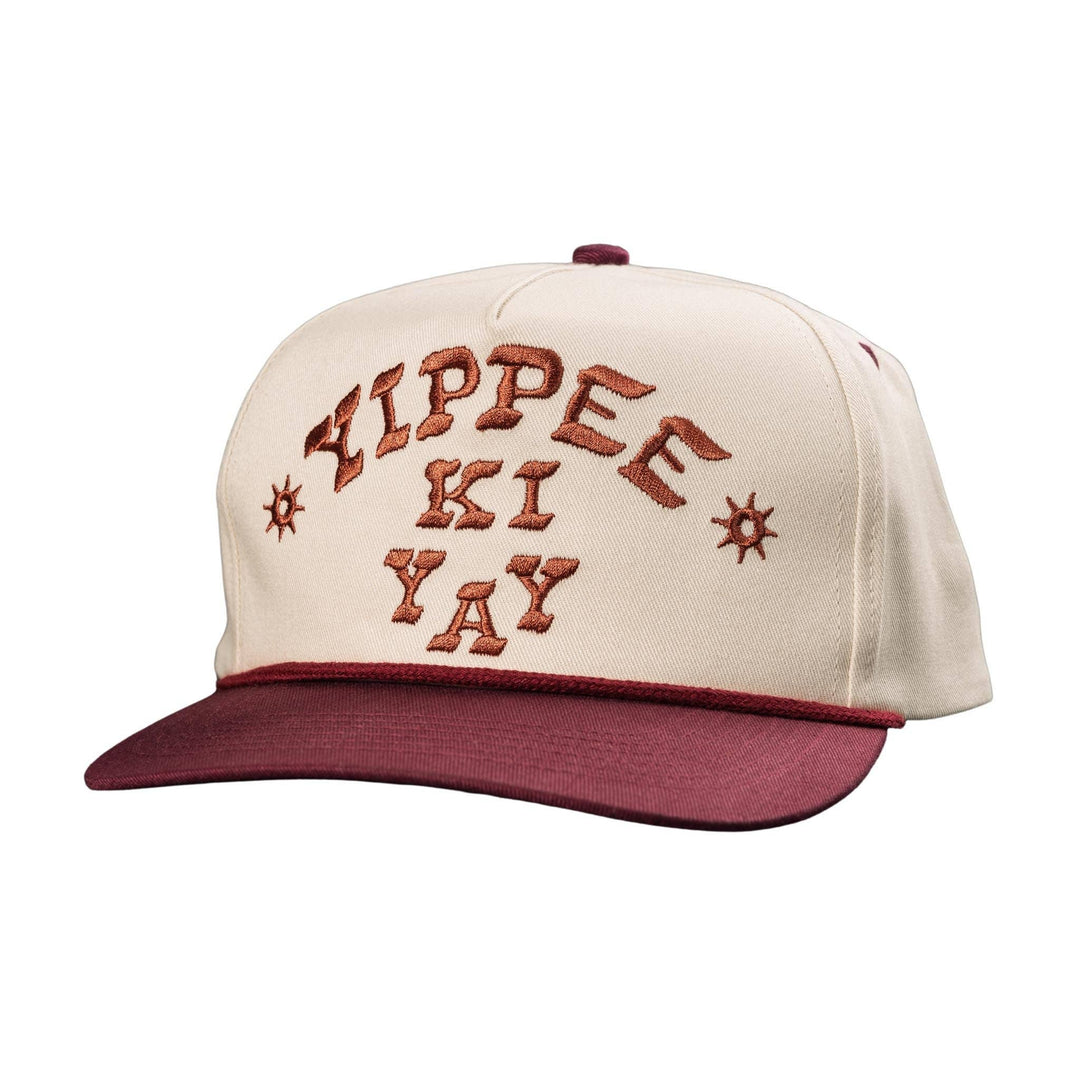 Yippee Ki Yay Hat: Cream/Light Blue