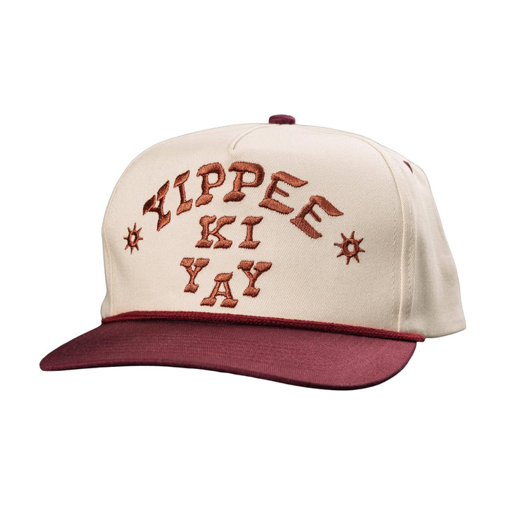 Yippee Ki Yay Hat: Cream/Light Blue