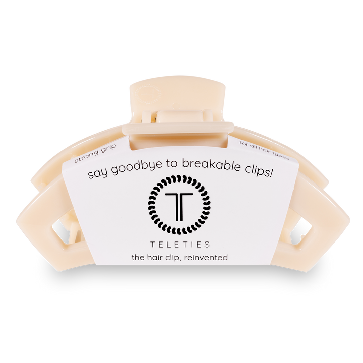 Large Open Hair Clip-Almond Beige