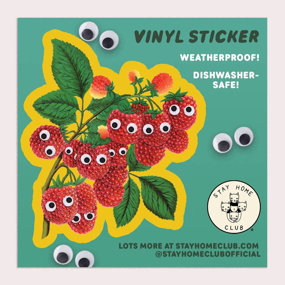 Googly Raspberries Vinyl Sticker