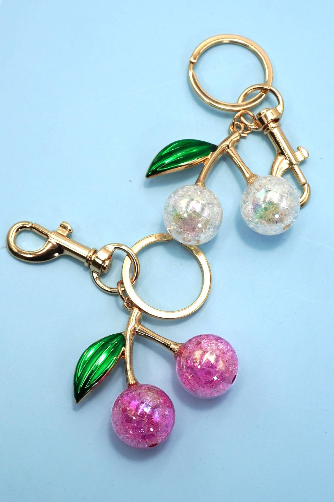Pearlie Cherry Drop with Leaf Bag Charm